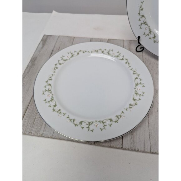 Set of 2 Sheffield China Japan Elegance 10 3/8" Dinner Plates - Picture 2 of 9